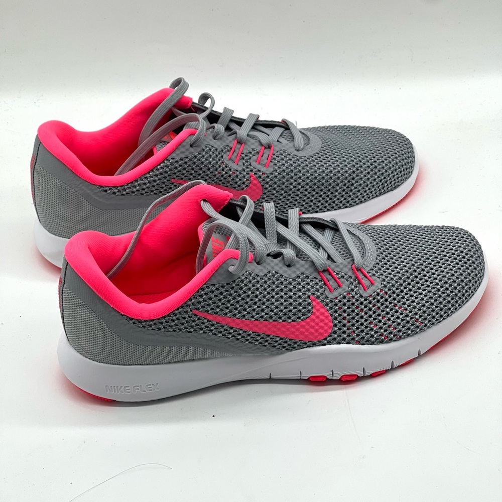 Nike Gray and Pink Athletic Shoes with Flex Technology